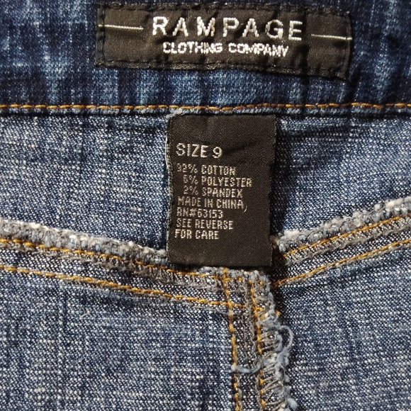 Y2K Rampage Dark Wash Denim Micro Mini Skirt 2000 Size 9 - Picture 4 of 4